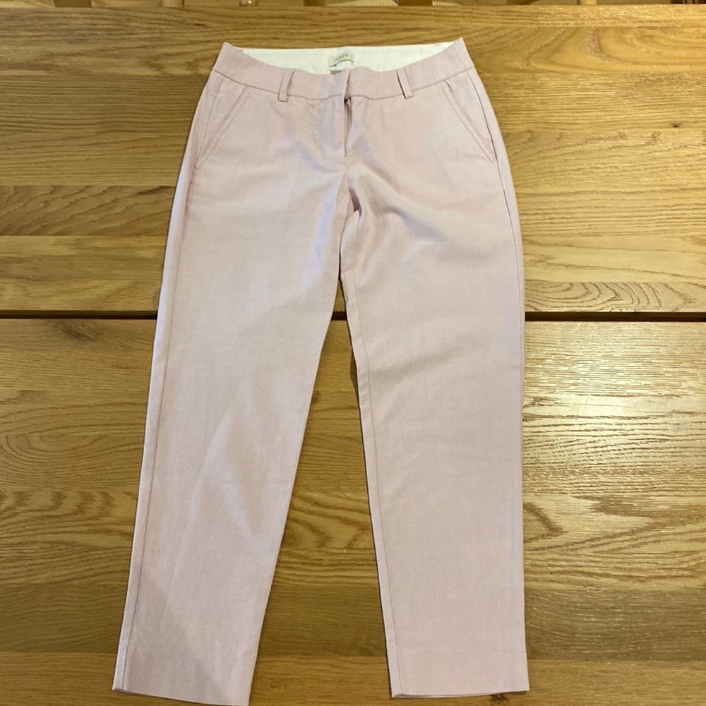 J.Crew - Skimmer Pant in Cotton Oxford - Light Pink - Size 0